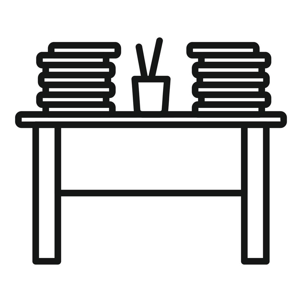 Rush job desktop icon outline vector. Office work vector