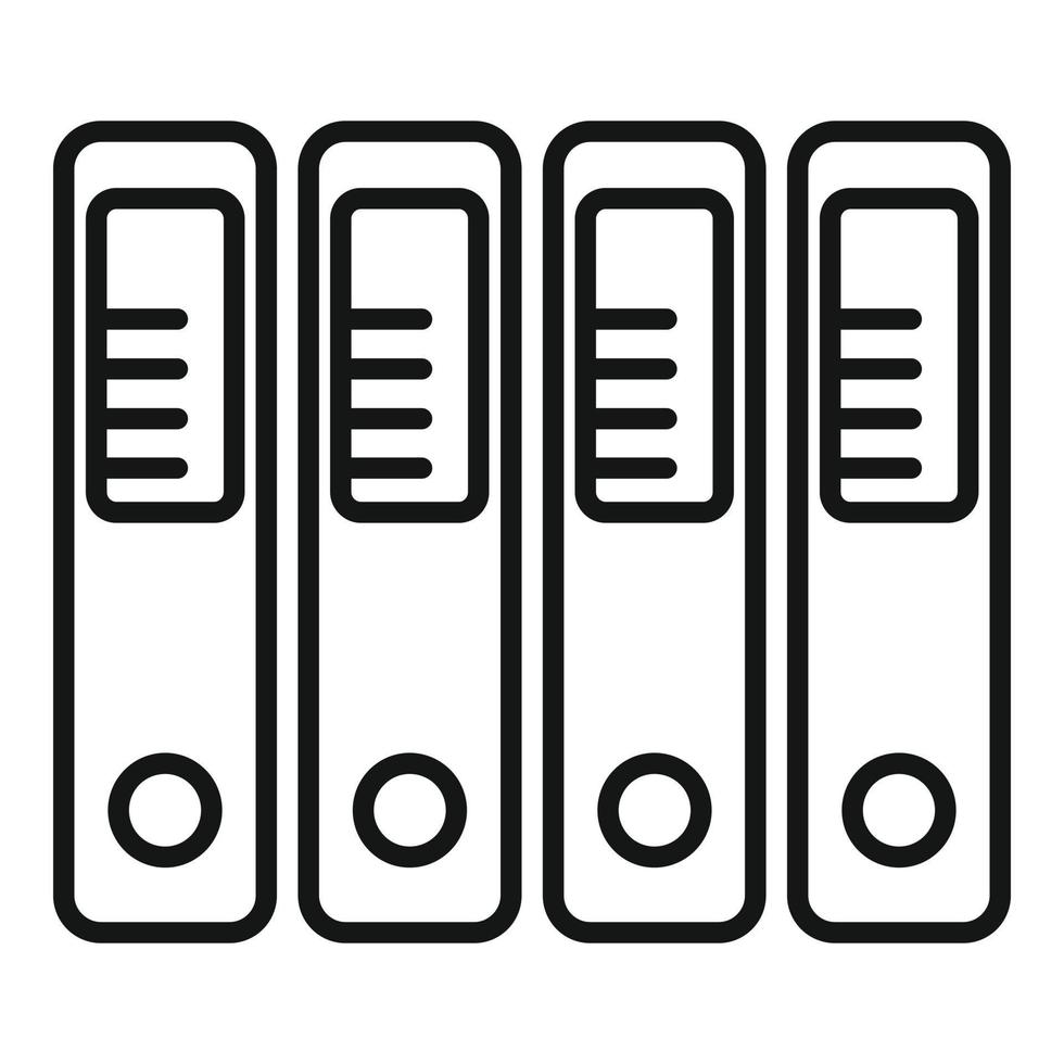 Folder time icon outline vector. Office person vector