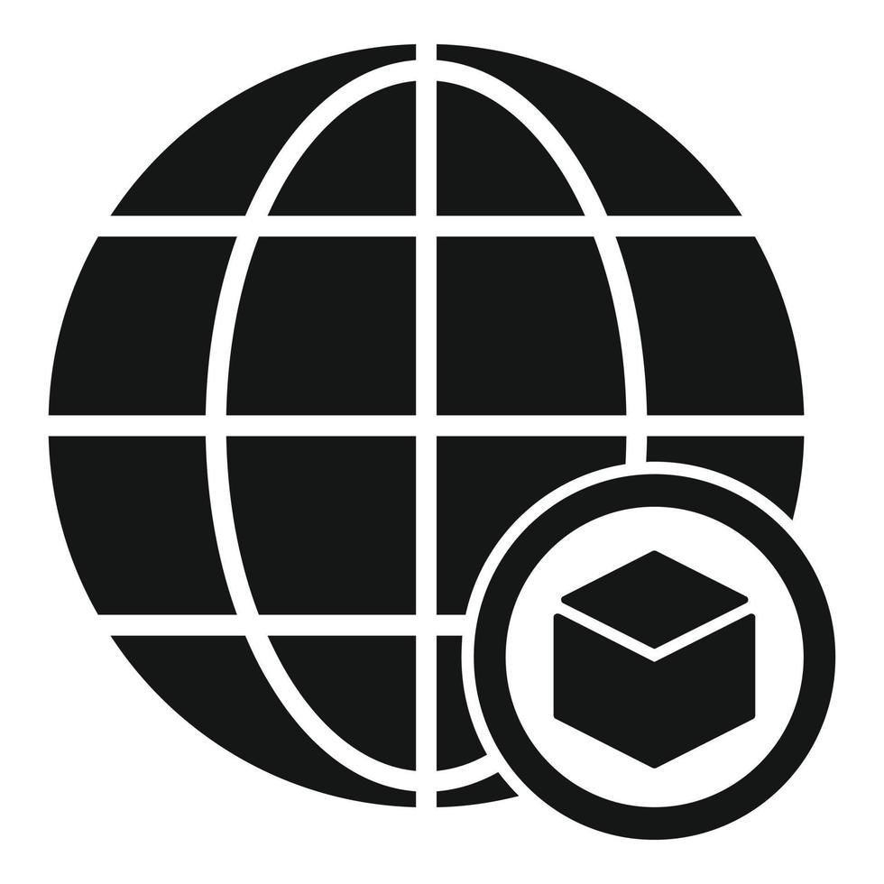 Global blockchain icon simple vector. Digital currency vector
