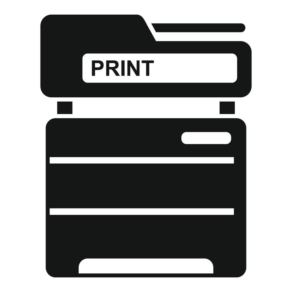 Office printer icon simple vector. Digital print vector