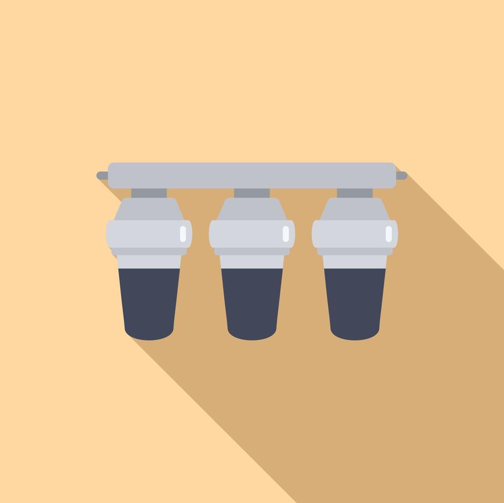 Tank system icon flat vector. Water filter vector