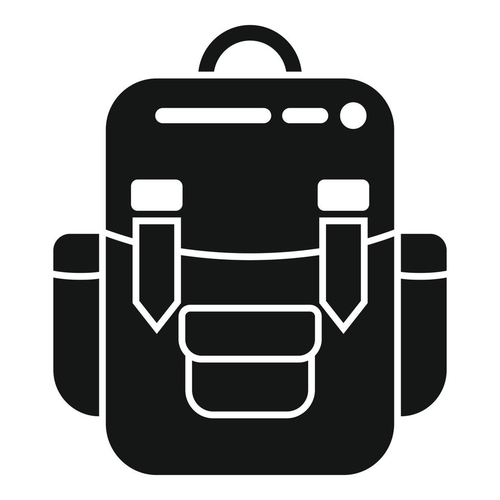 Backpack icon simple vector. Travel equipment vector