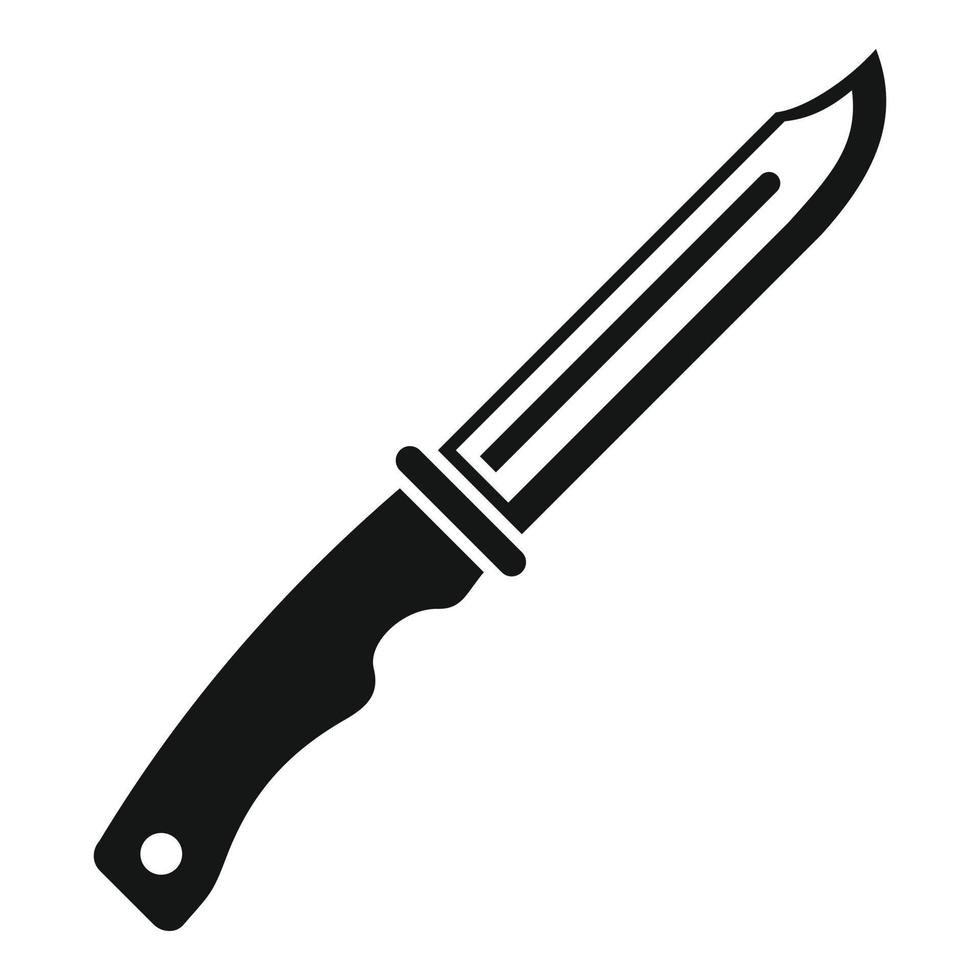 Camp knife icon simple vector. Travel equipment vector