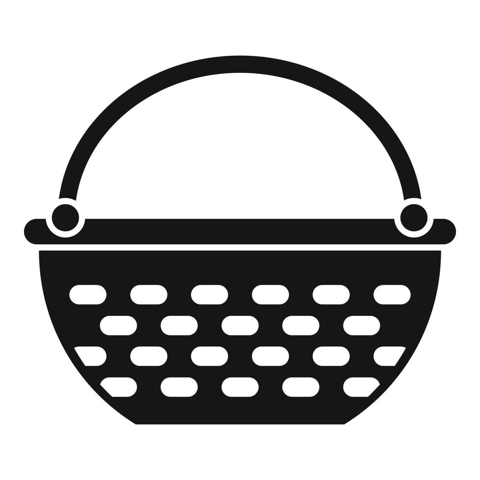 Easter bag icon simple vector. Picnic straw vector