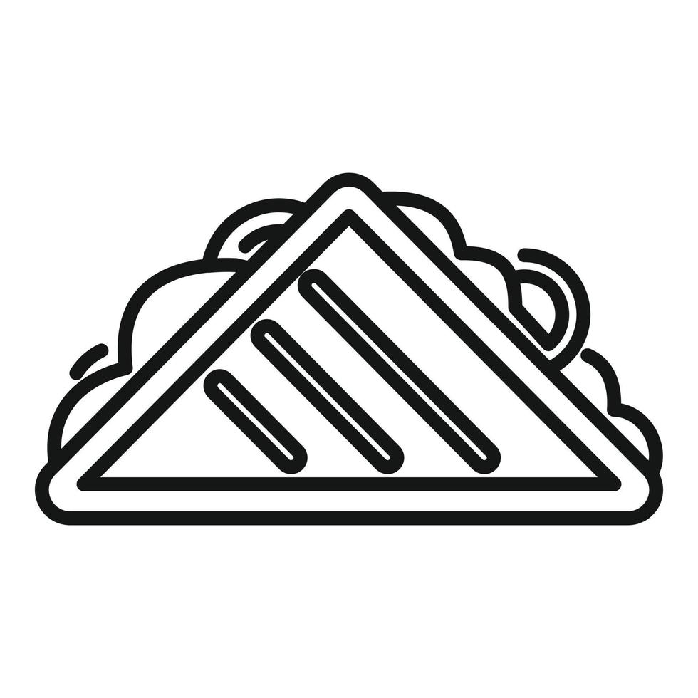 Home sandwich icon outline vector. Lunch food vector