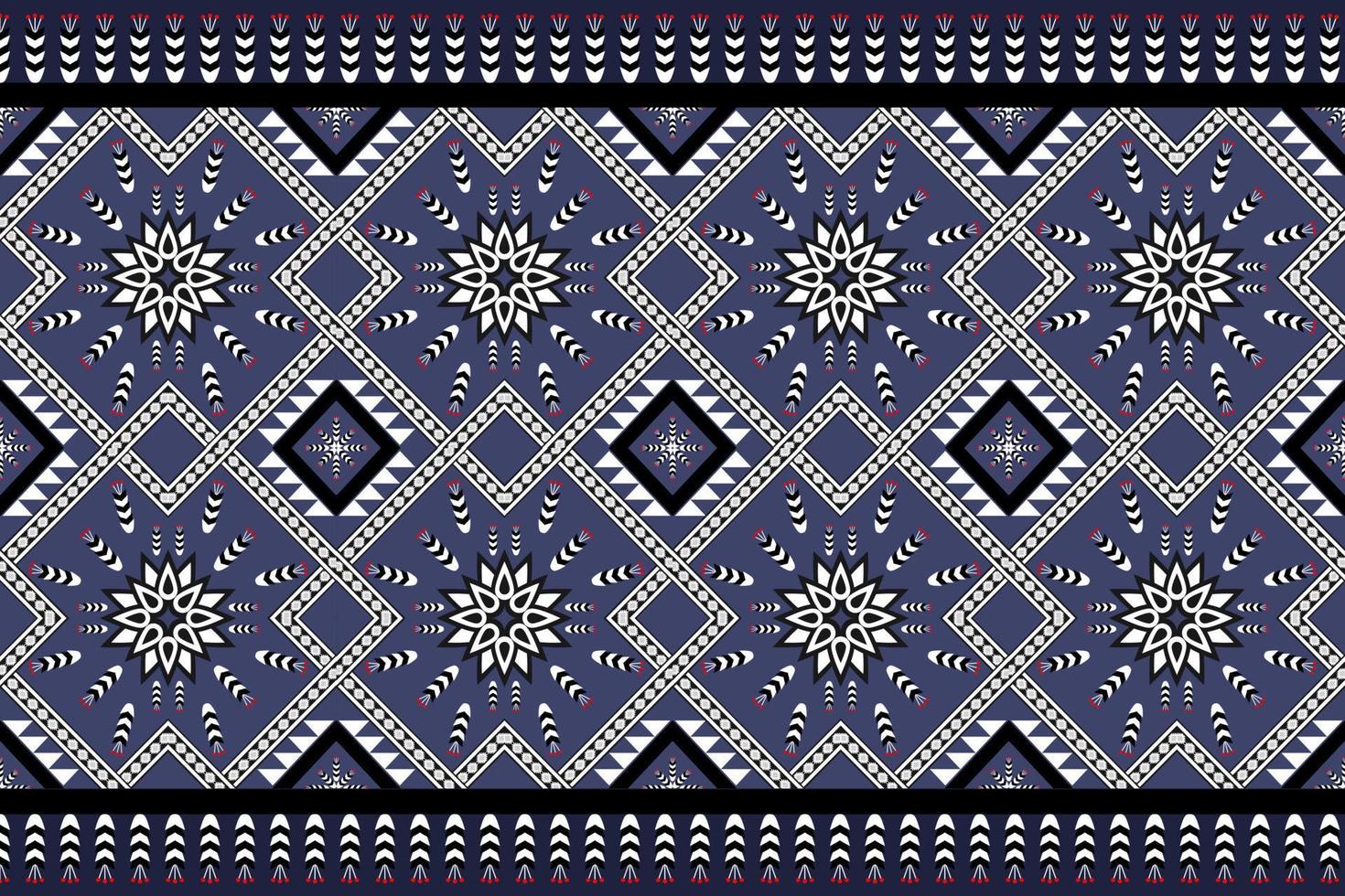 Vector abstract ethnic geometric pattern design for background or wallpaper, Seamless ethnic pattern. Handmade. Horizontal stripes. Vector illustration