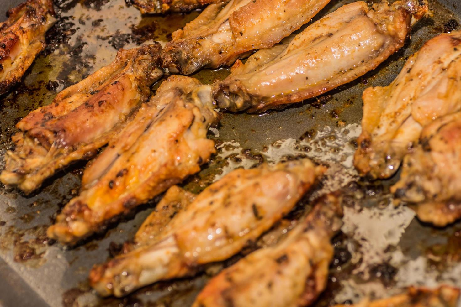 very crispy tasty fried turkey wings at christmas photo