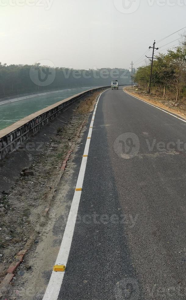 ganga river and mountian view photo