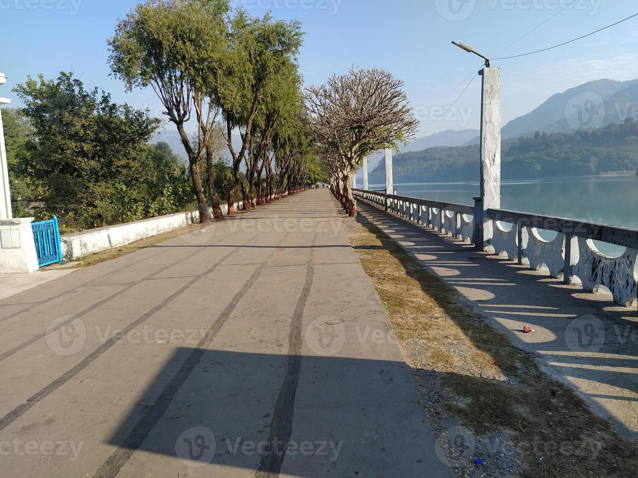 ganga river and mountian view photo