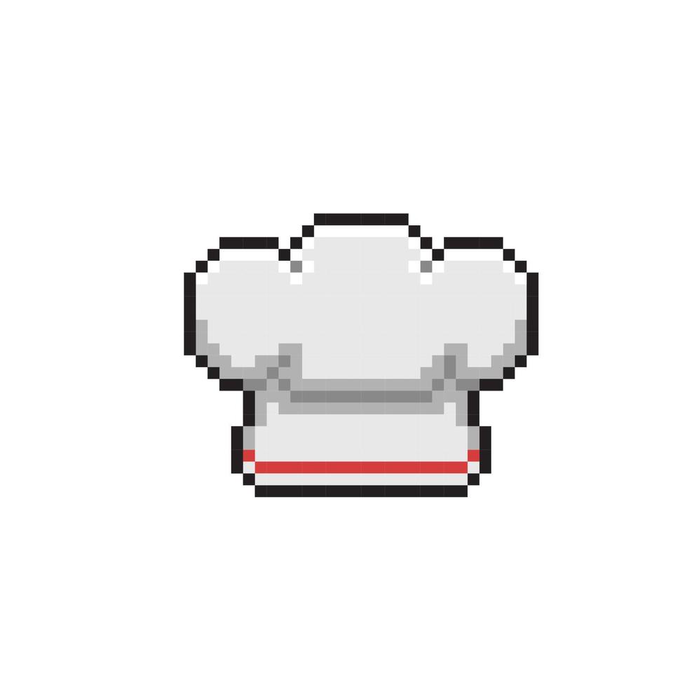 chef hat in pixel art style vector
