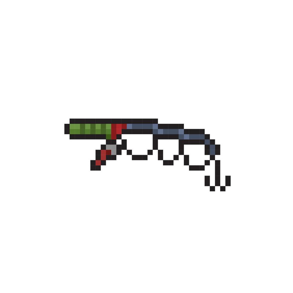 fishing rod in pixel art style vector