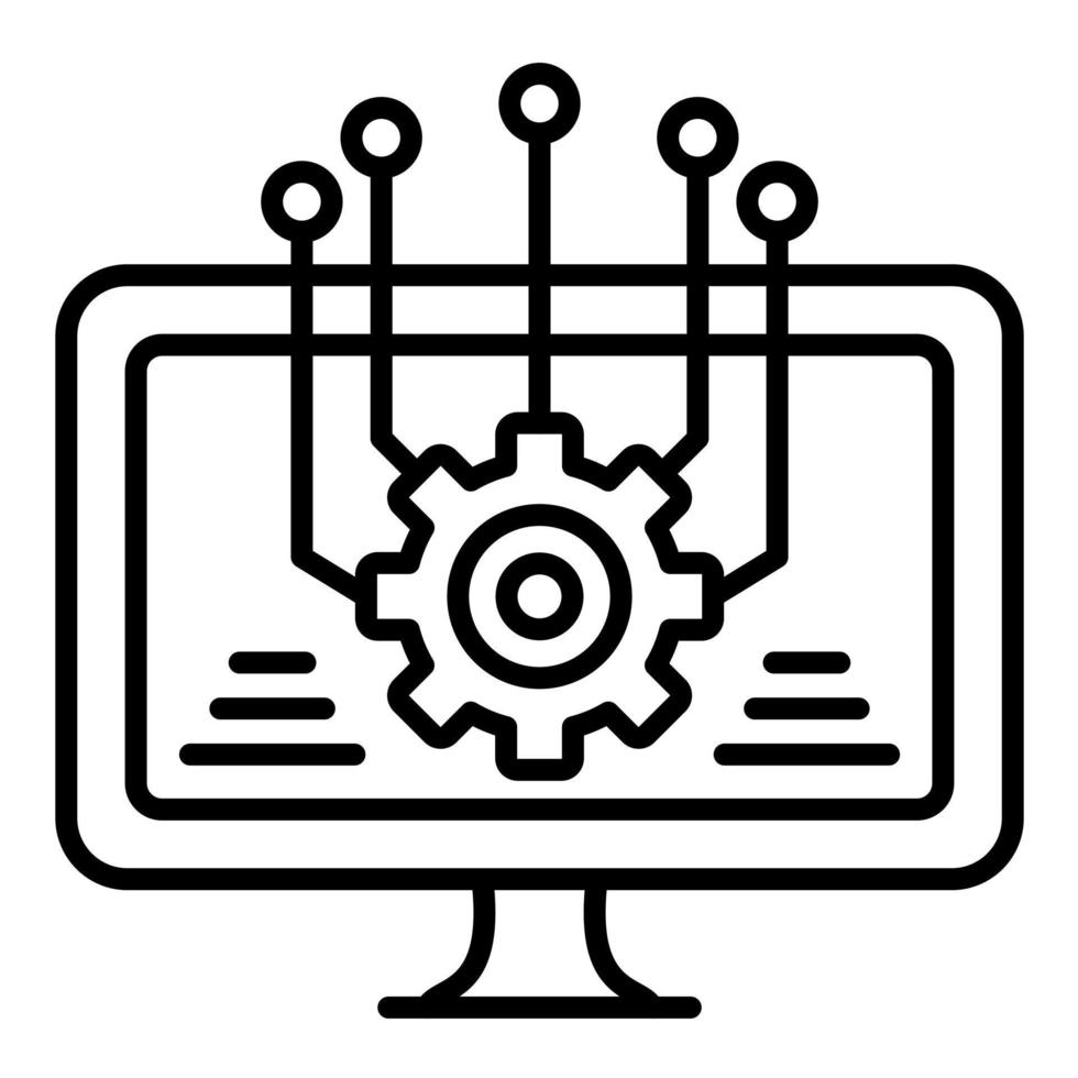 Monitoring Software vector icon 21707190 Vector Art at Vecteezy