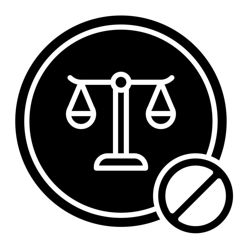 icono de vector ilegal