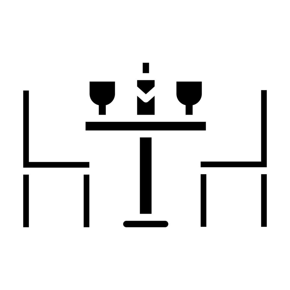 icono de vector de mesa de comedor