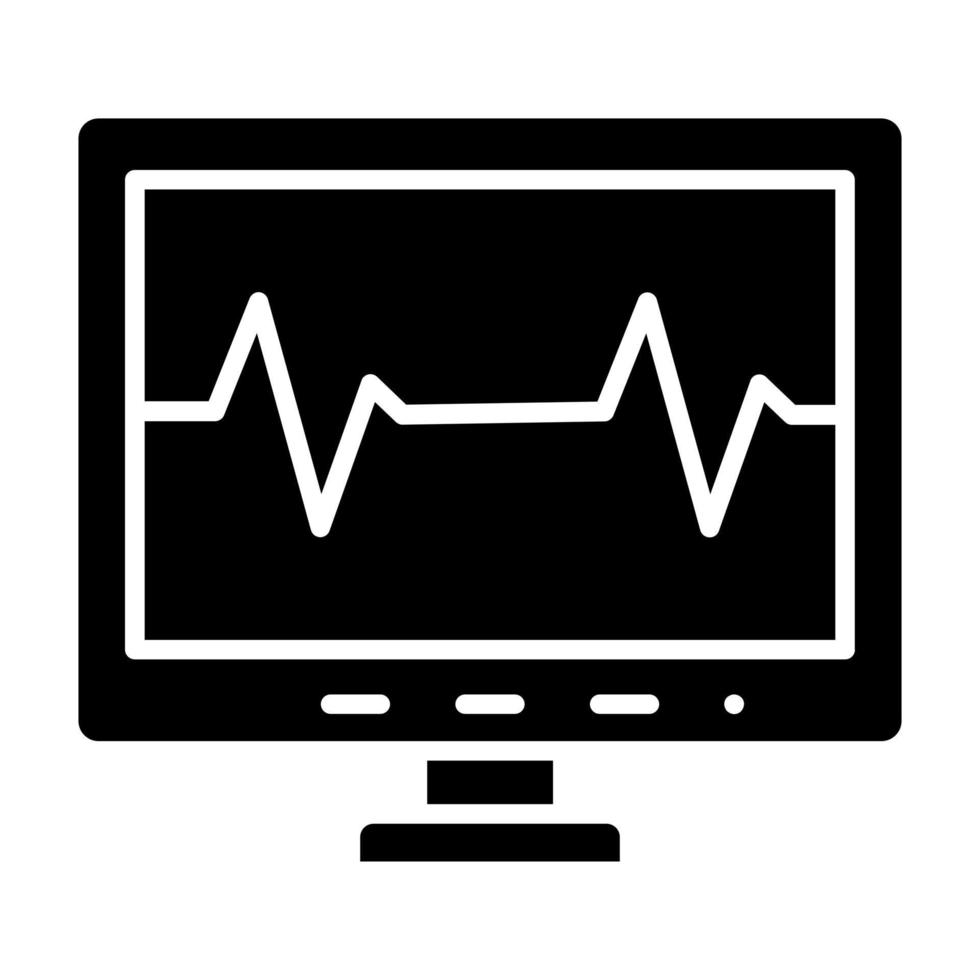 icono de vector de electrocardiograma