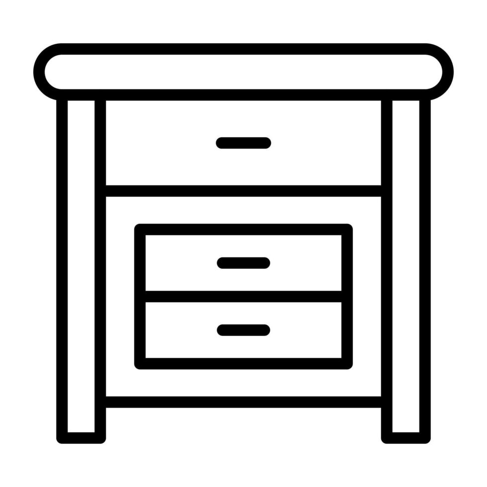Bedside Table vector icon