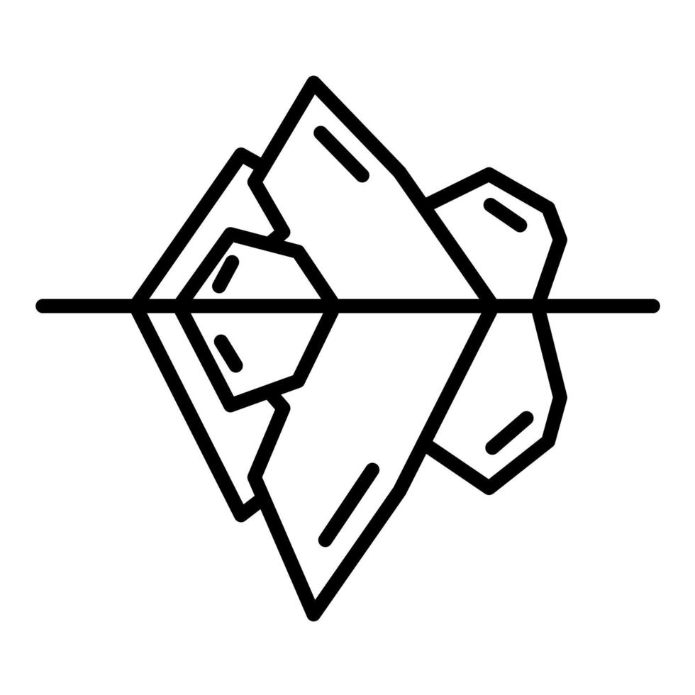 icono de vector de iceberg