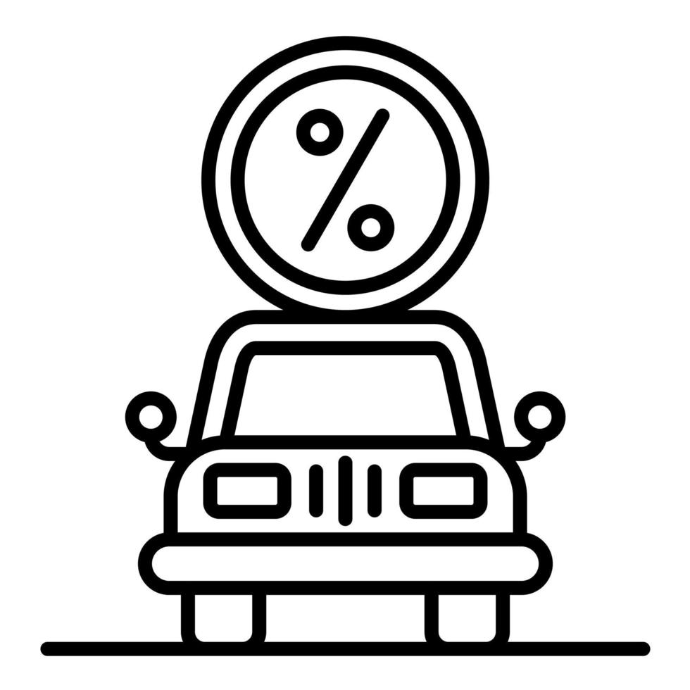 icono de vector de préstamo de coche