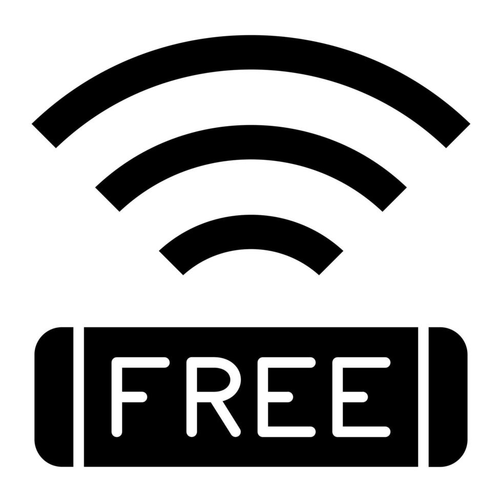 Free Wifi vector icon