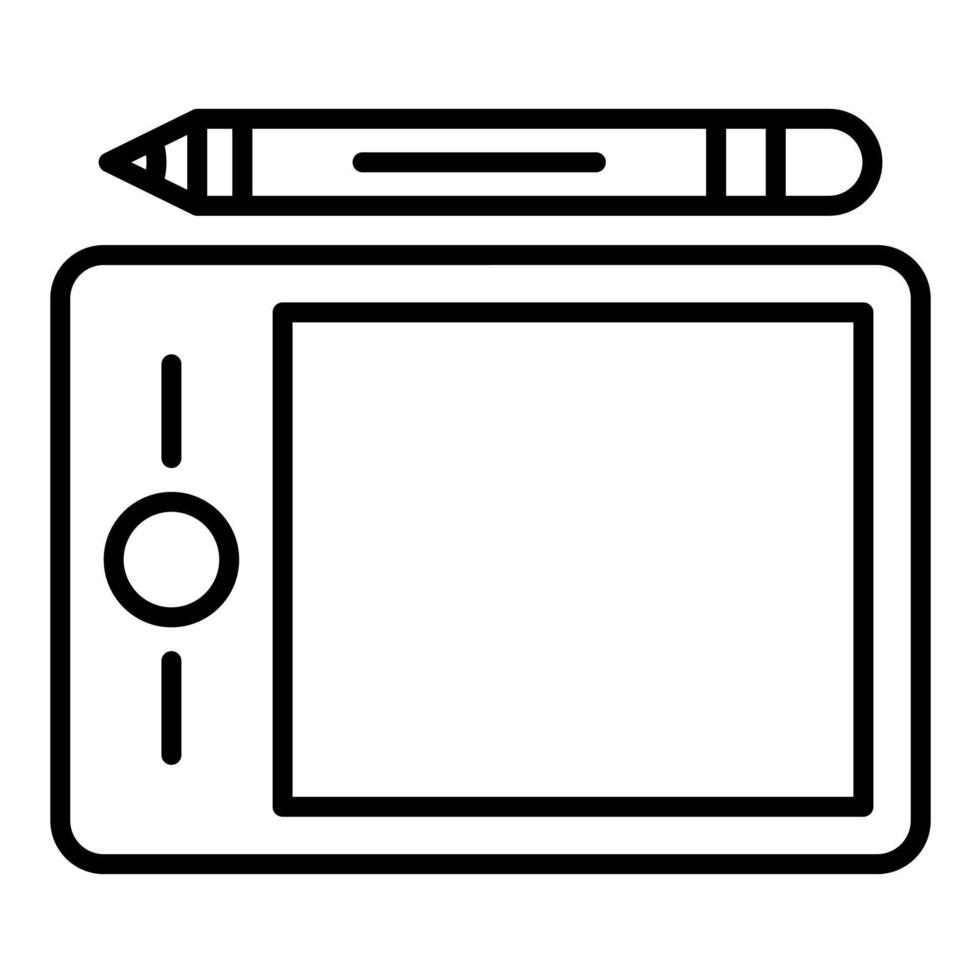 icono de vector de tableta de dibujo