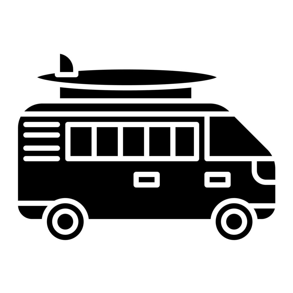 icono de vector de autocaravana