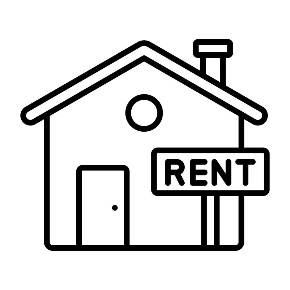 Rent House vector icon