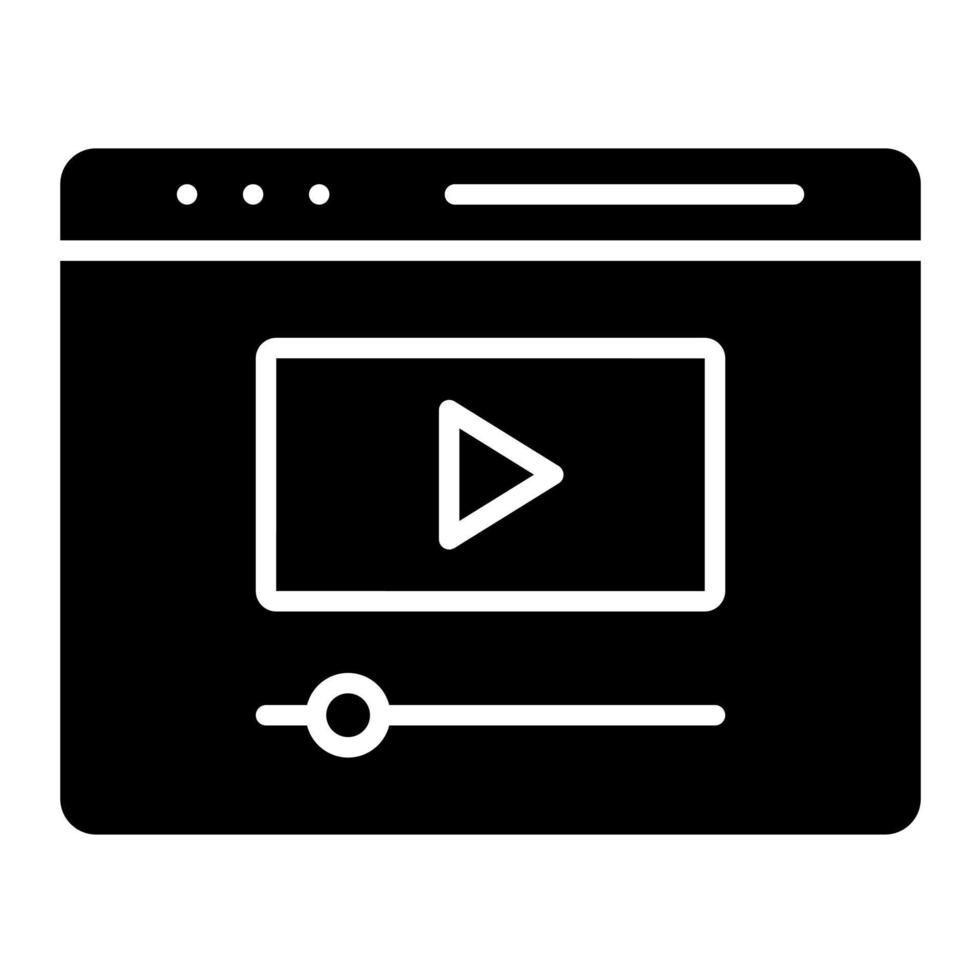 icono de vector de tutorial de vídeo