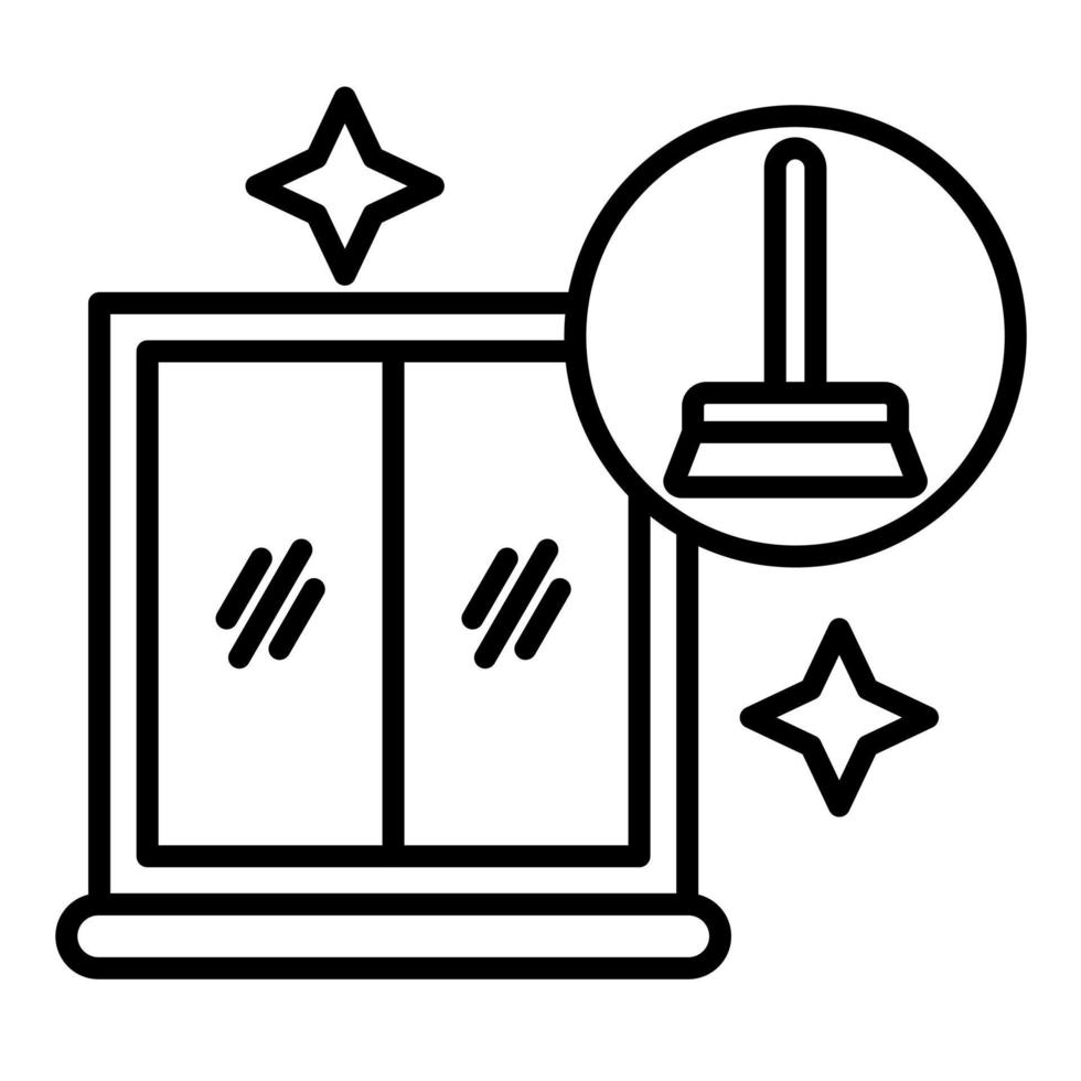 ventana limpieza vector icono