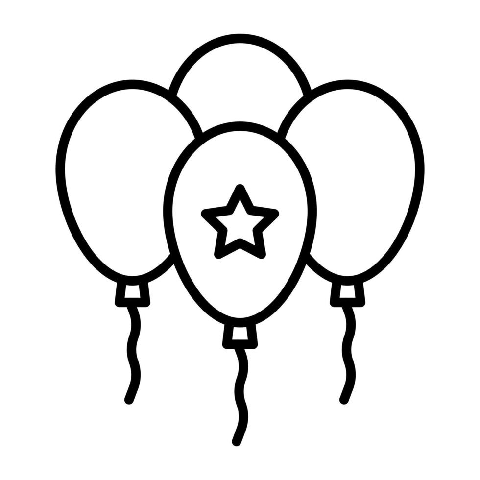 Balloons vector icon