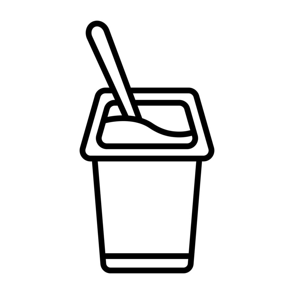 Yogurt vector icon