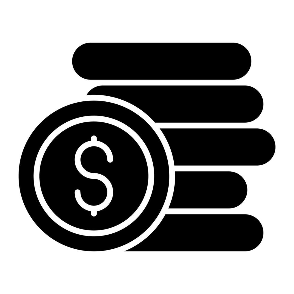 Coins vector icon