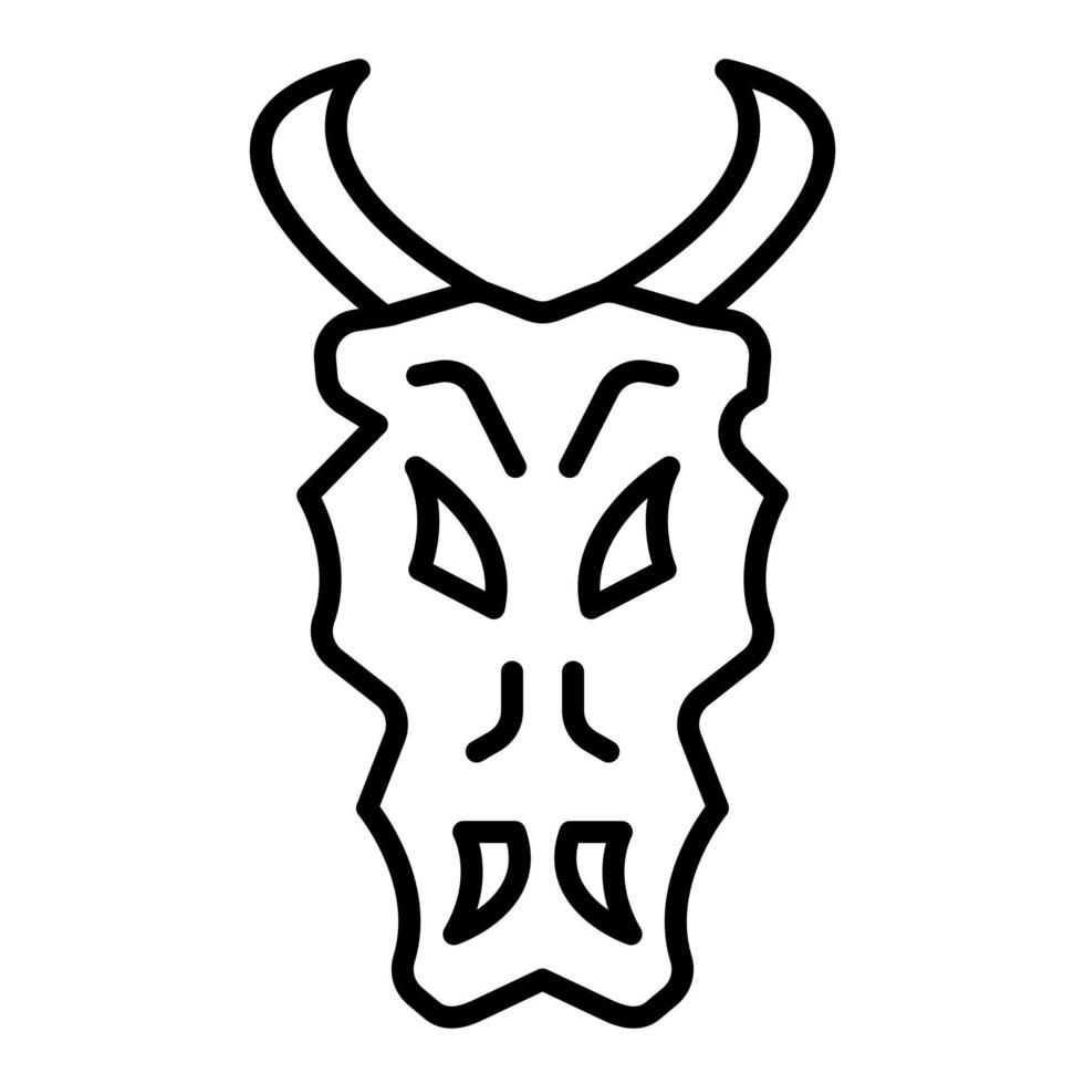 toro cráneo vector icono