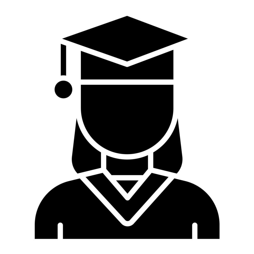 Female Graduate vector icon