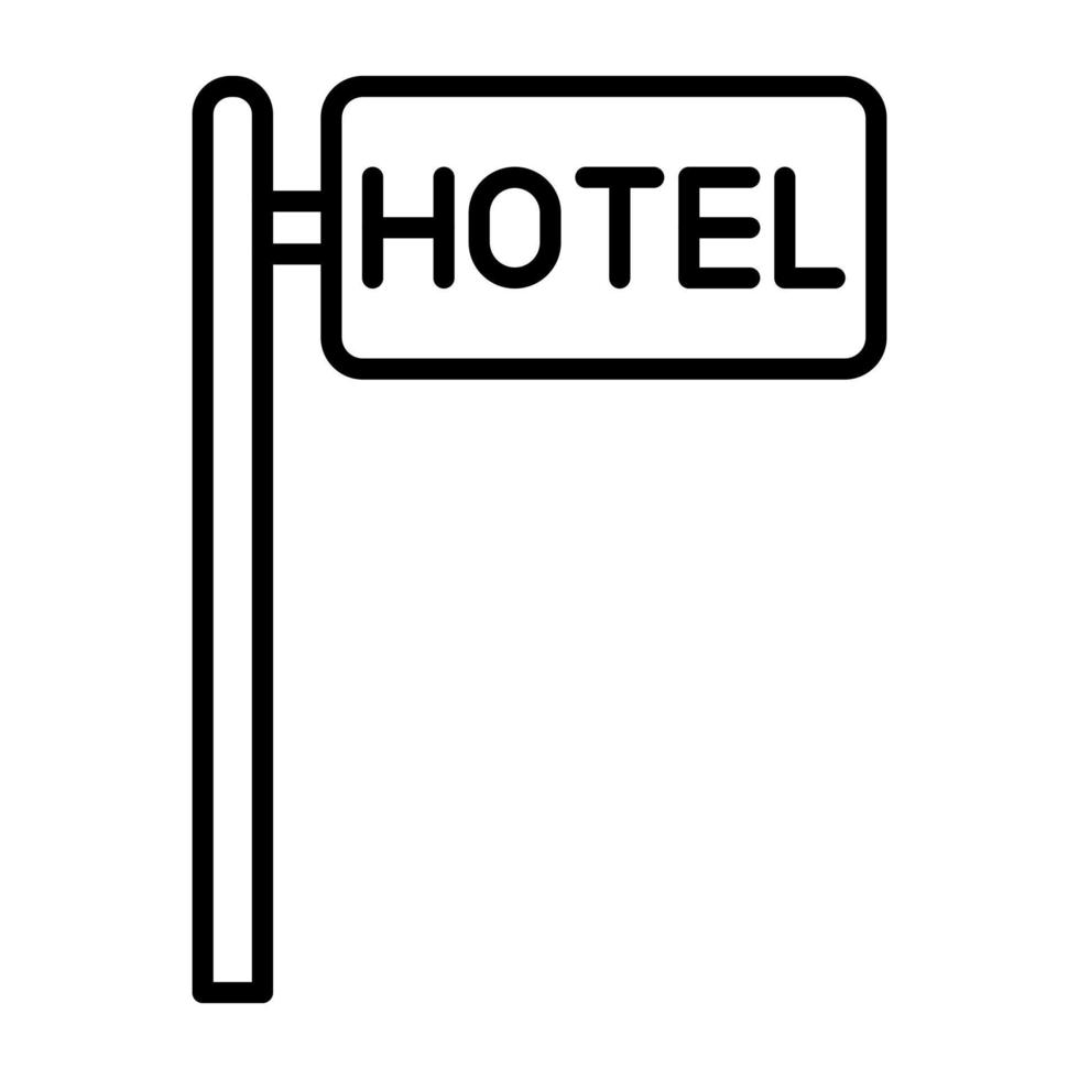 Hotel Sign vector icon