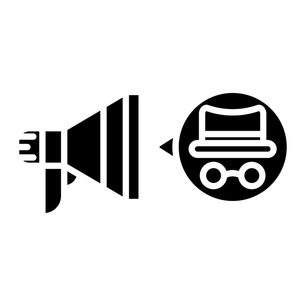 Black Hat PR vector icon