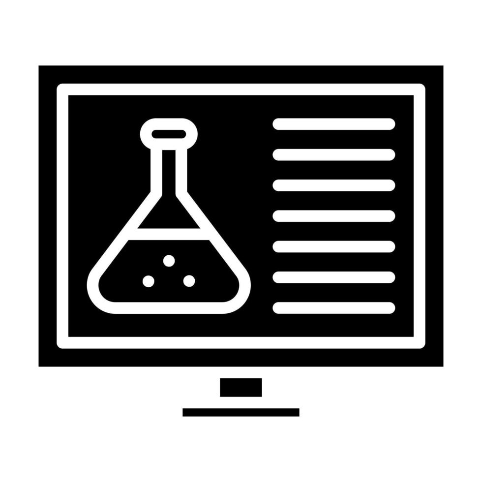 en línea química vector icono