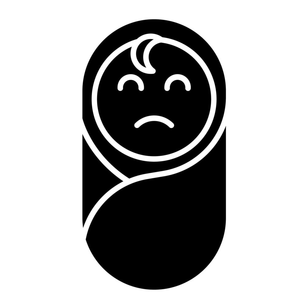 Sad Baby vector icon