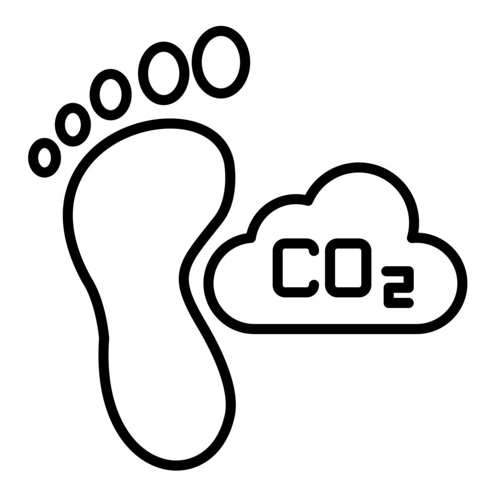 Carbon Footprint vector icon