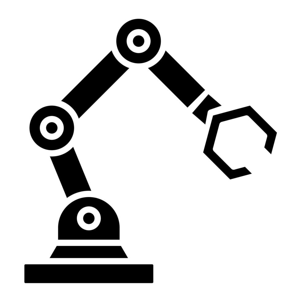 icono de vector de brazo de robot