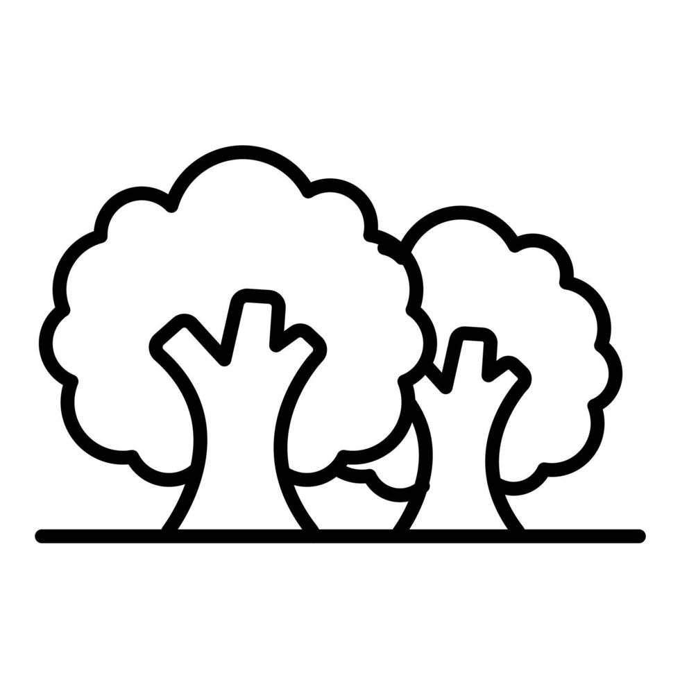 caduco árbol vector icono