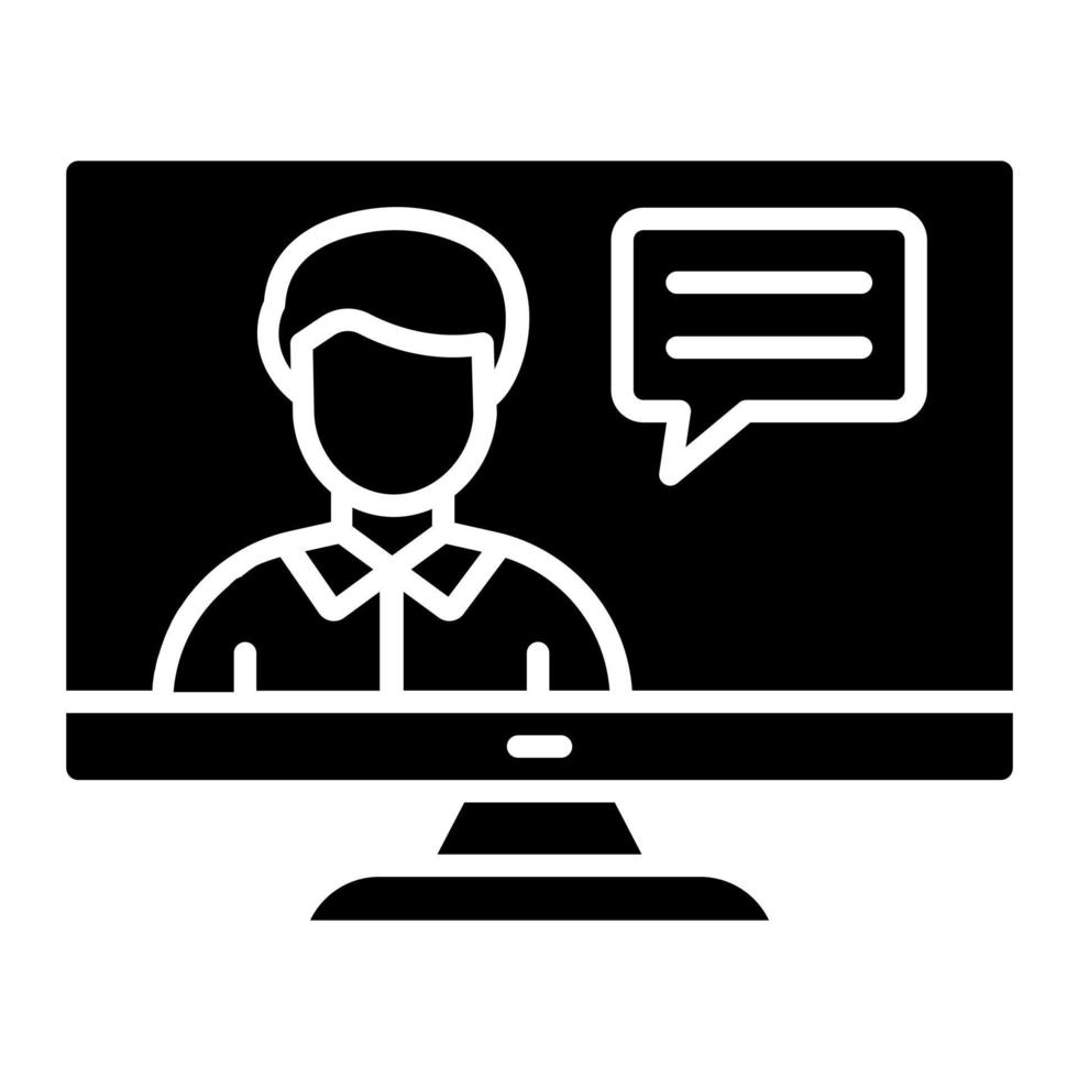 Online Lecture vector icon