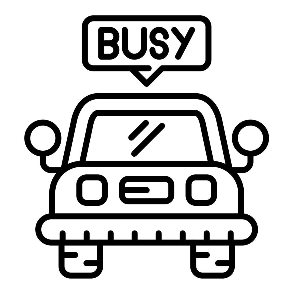 Busy Taxi vector icon