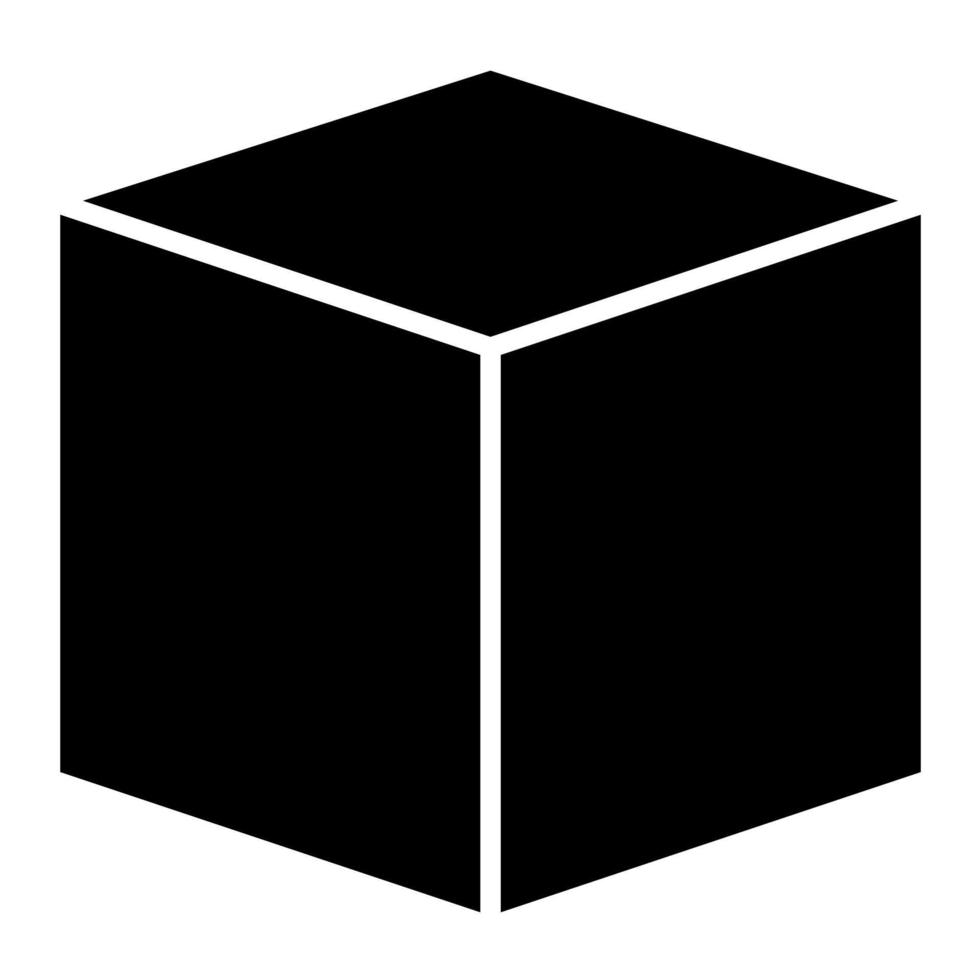 icono de vector de cubo