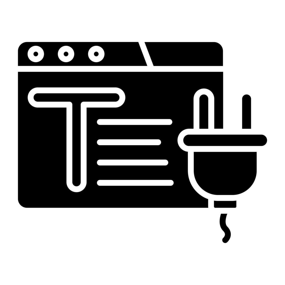 texto editor complementos vector icono