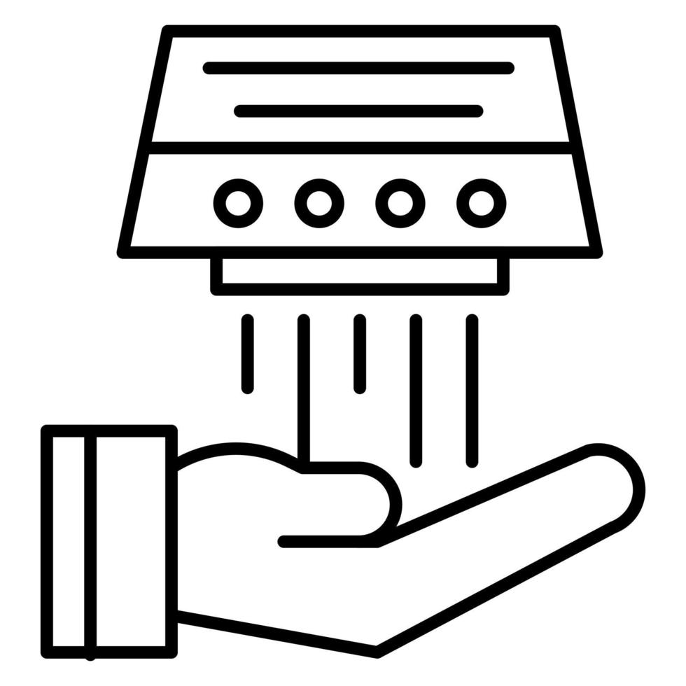 mano secadora vector icono