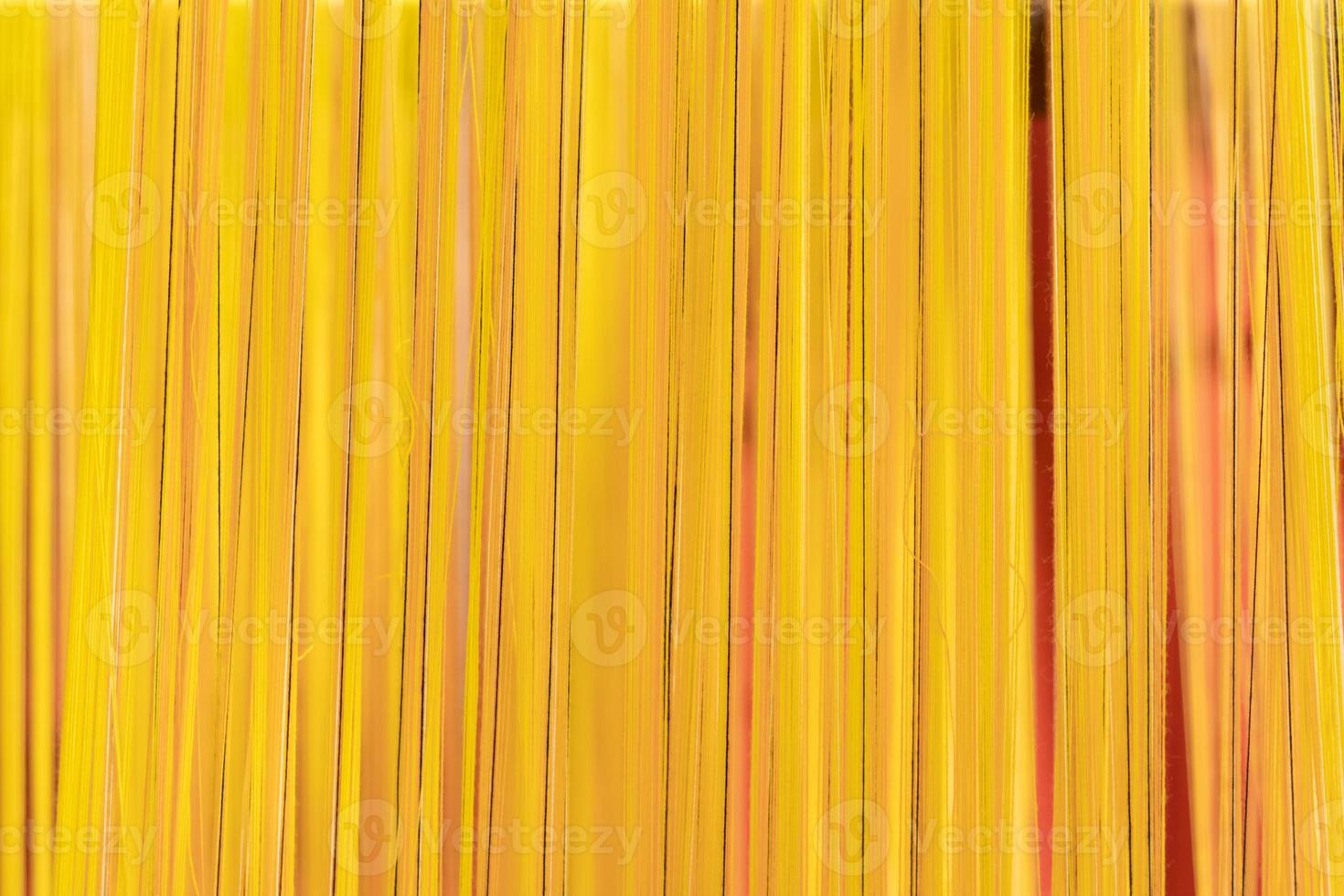 The yarn prepared inside the weaving machine is preparation for weaving local fabrics because local fabrics are handmade and have a high price because it takes quite a long time to weave. photo