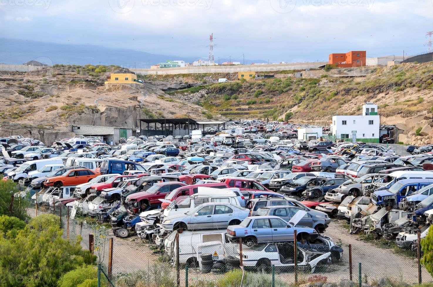 Abandoned car lot photo