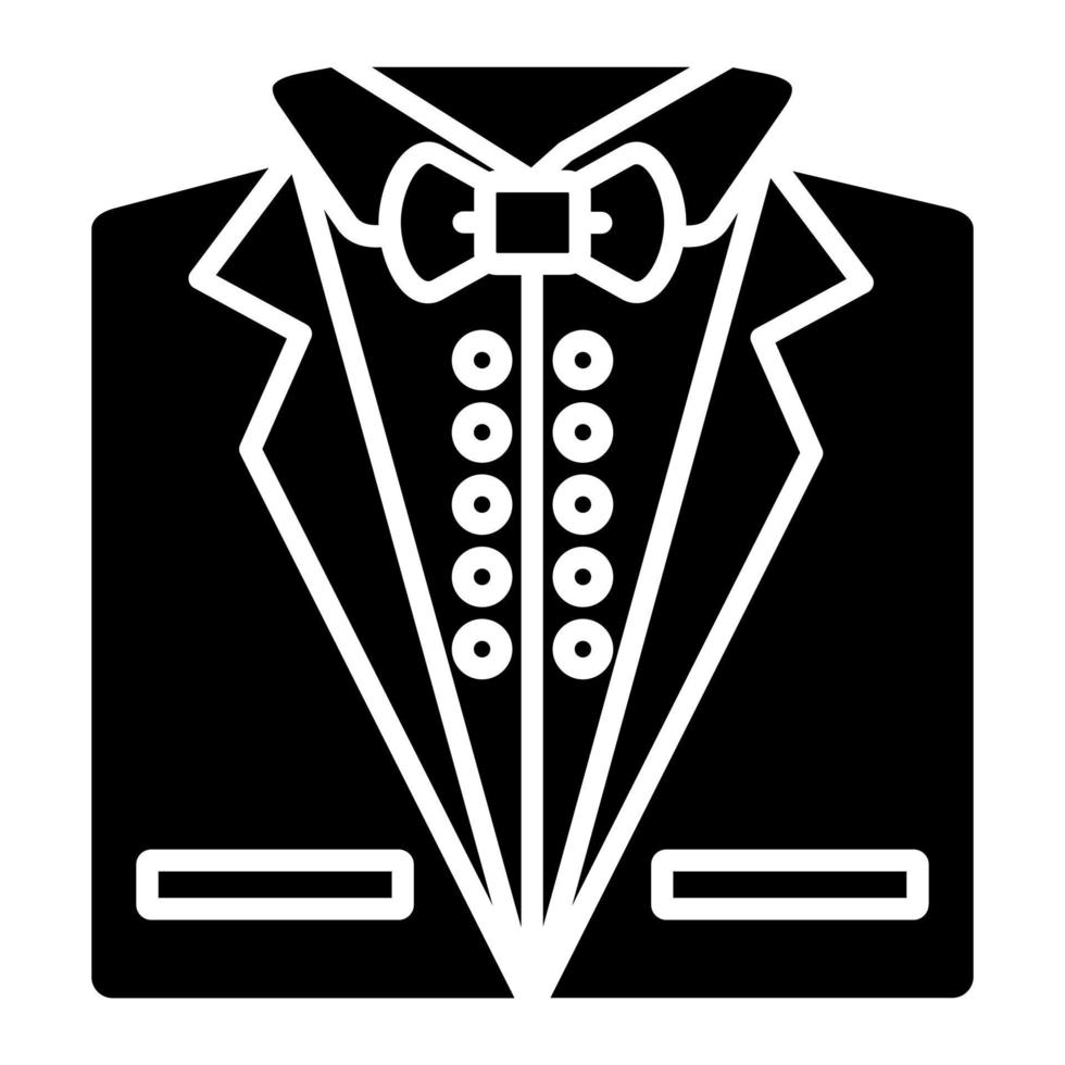 icono de vector de traje de hombre de boda