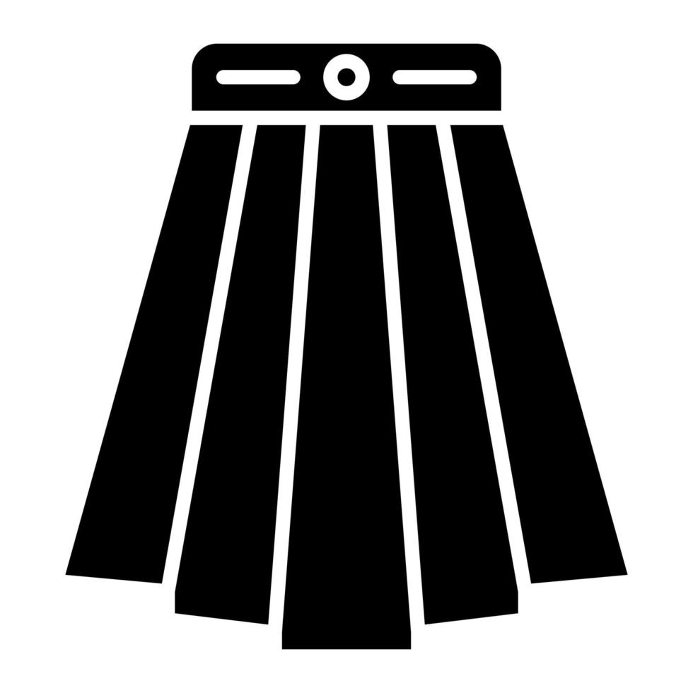 largo falda vector icono