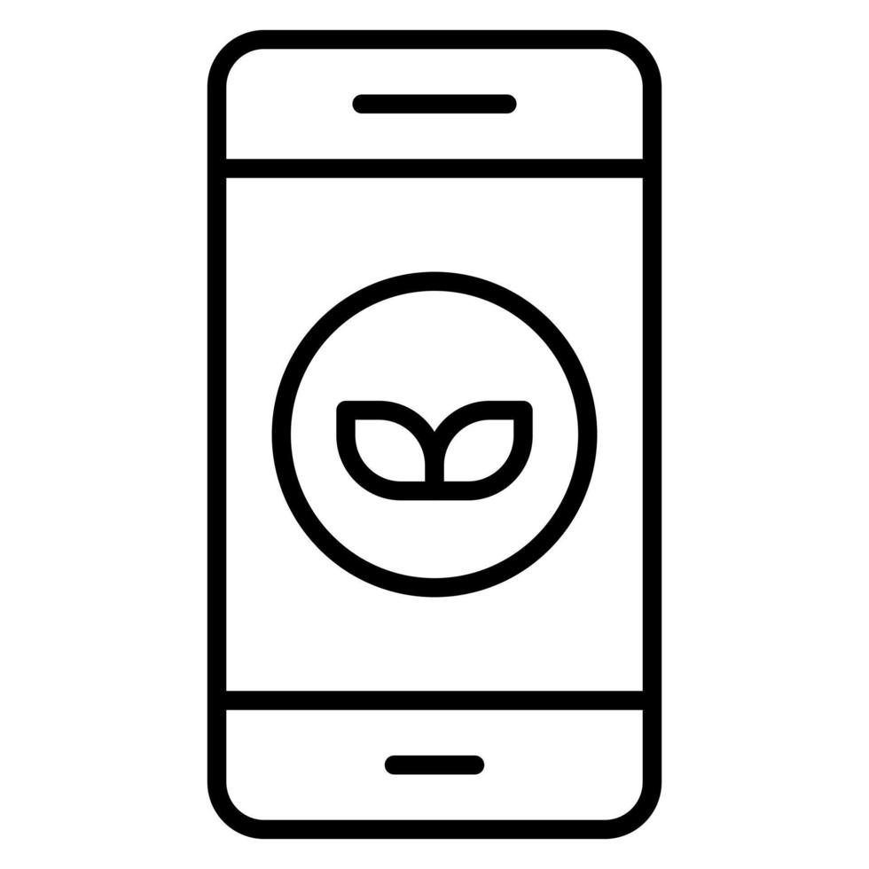 Eco Smartphone vector icon